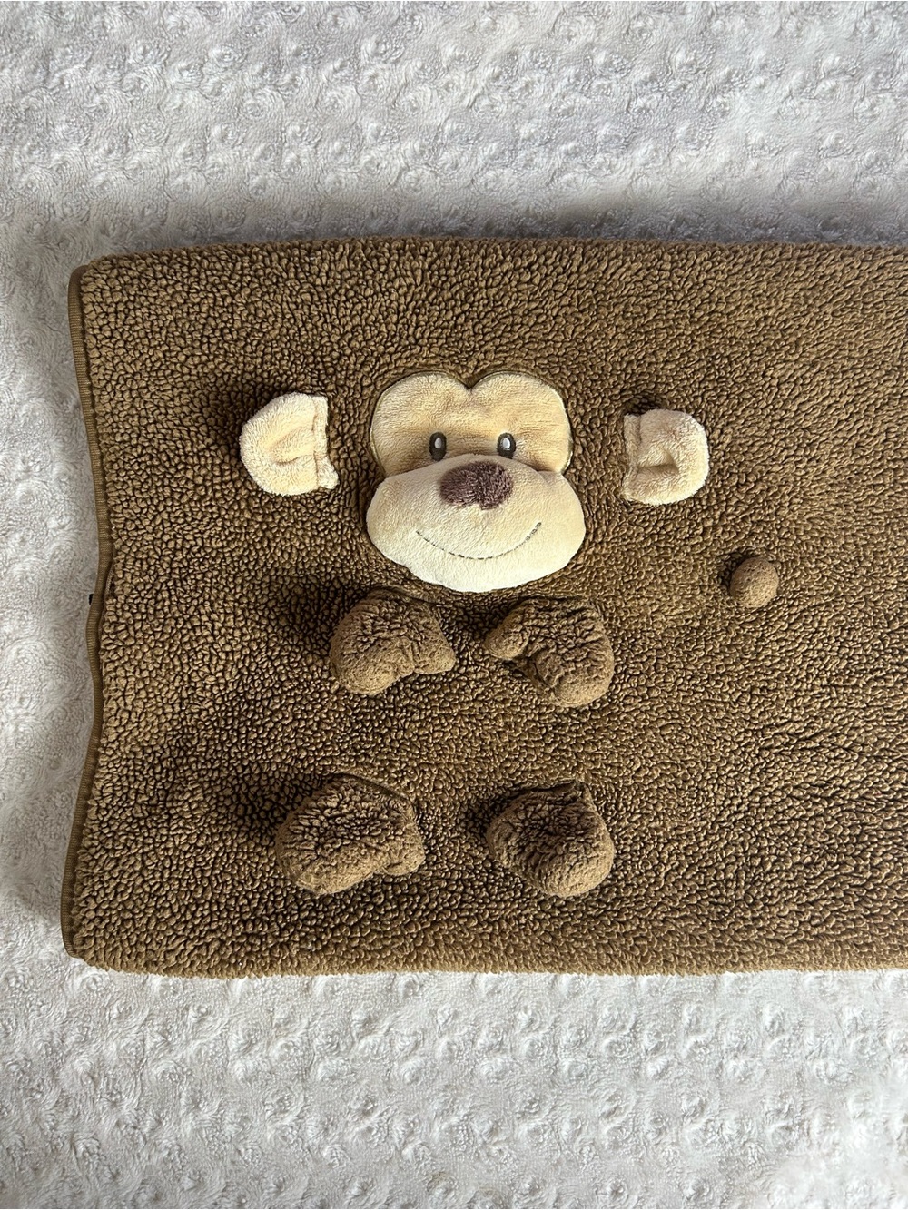My Pet Blankie Monkey Baby Blanket Animal Adventure Brown Tan Roll Up Sherpa